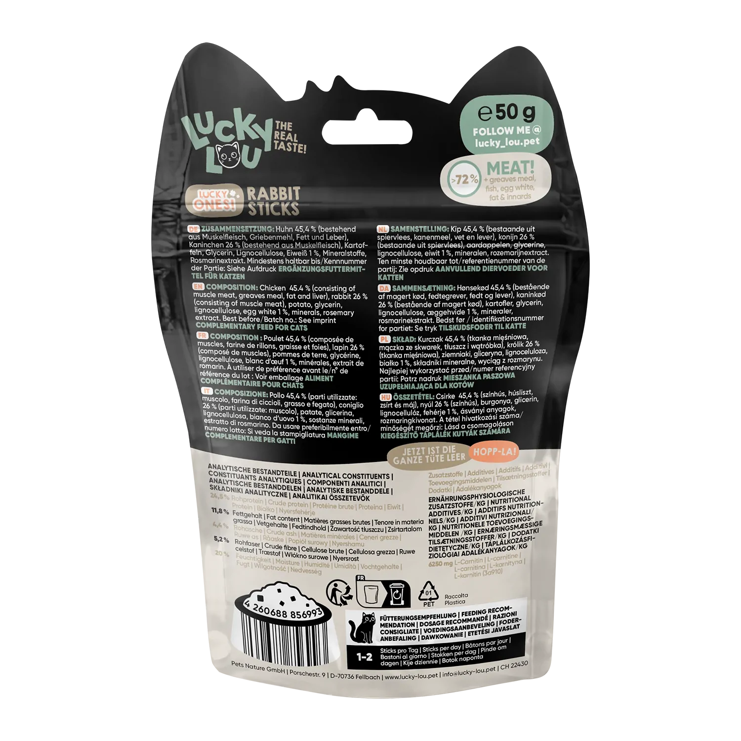 Lucky Lou Lucky Ones Sticks Huhn & Kaninchen 50g – Bild 4