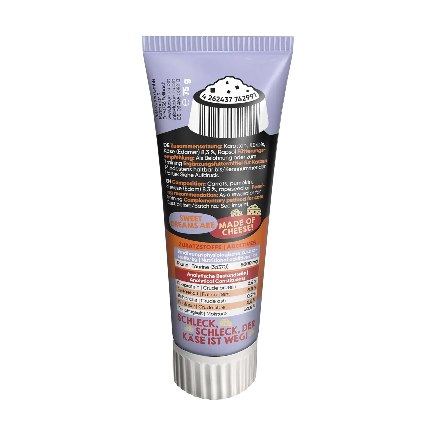 Lucky Lou Quetschkopf Adult Käse 75g – Bild 3