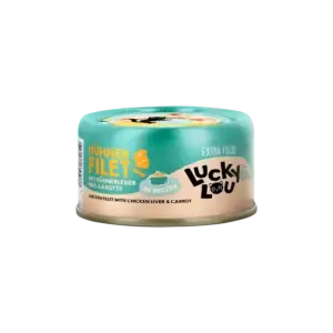 Lucky Lou® EXTRA FOOD Hühnerfilet mit Hühnerleber & Karotten in Broth 70g Pouch