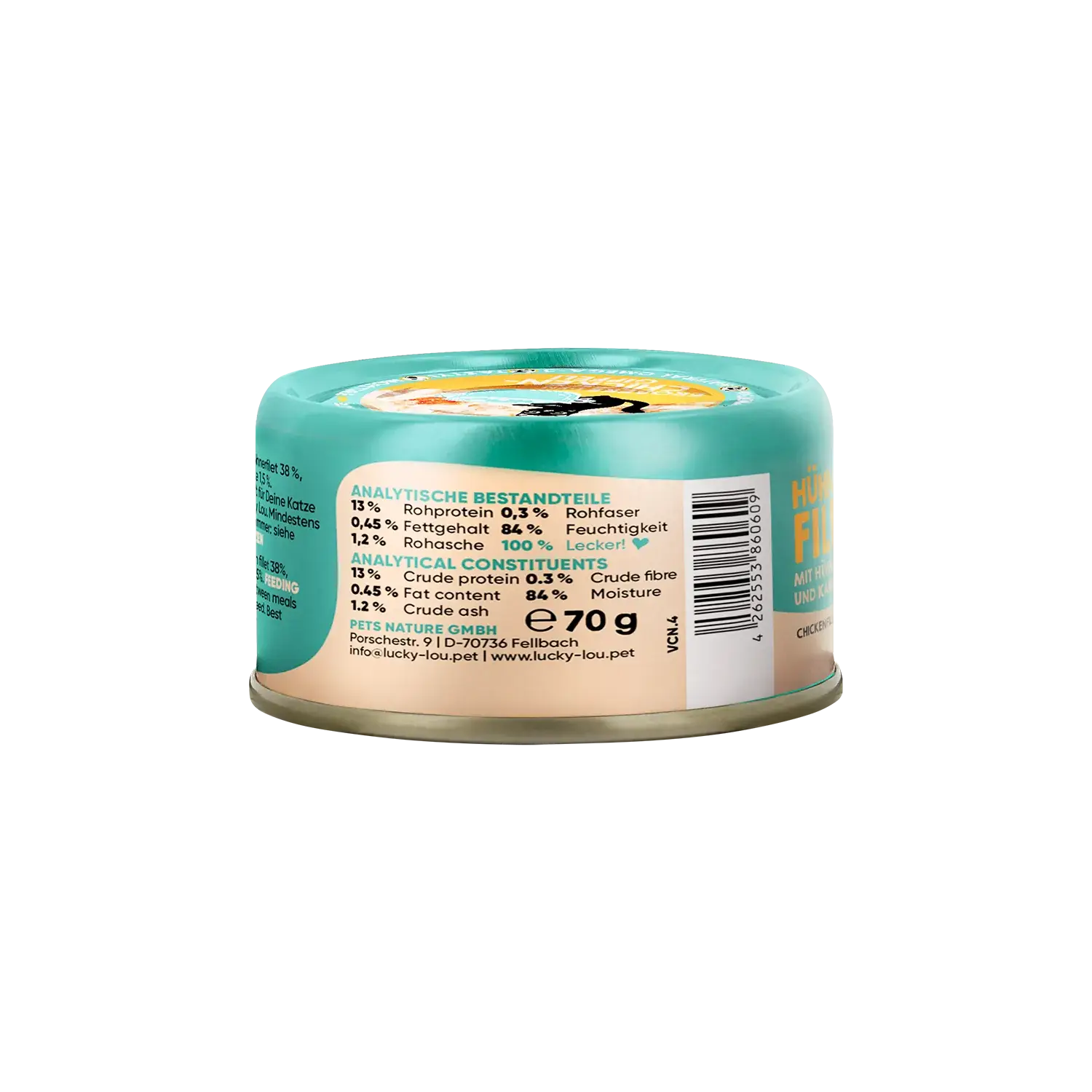 Lucky Lou® EXTRA FOOD Hühnerfilet mit Hühnerleber & Karotten in Broth 70g Pouch – Bild 2