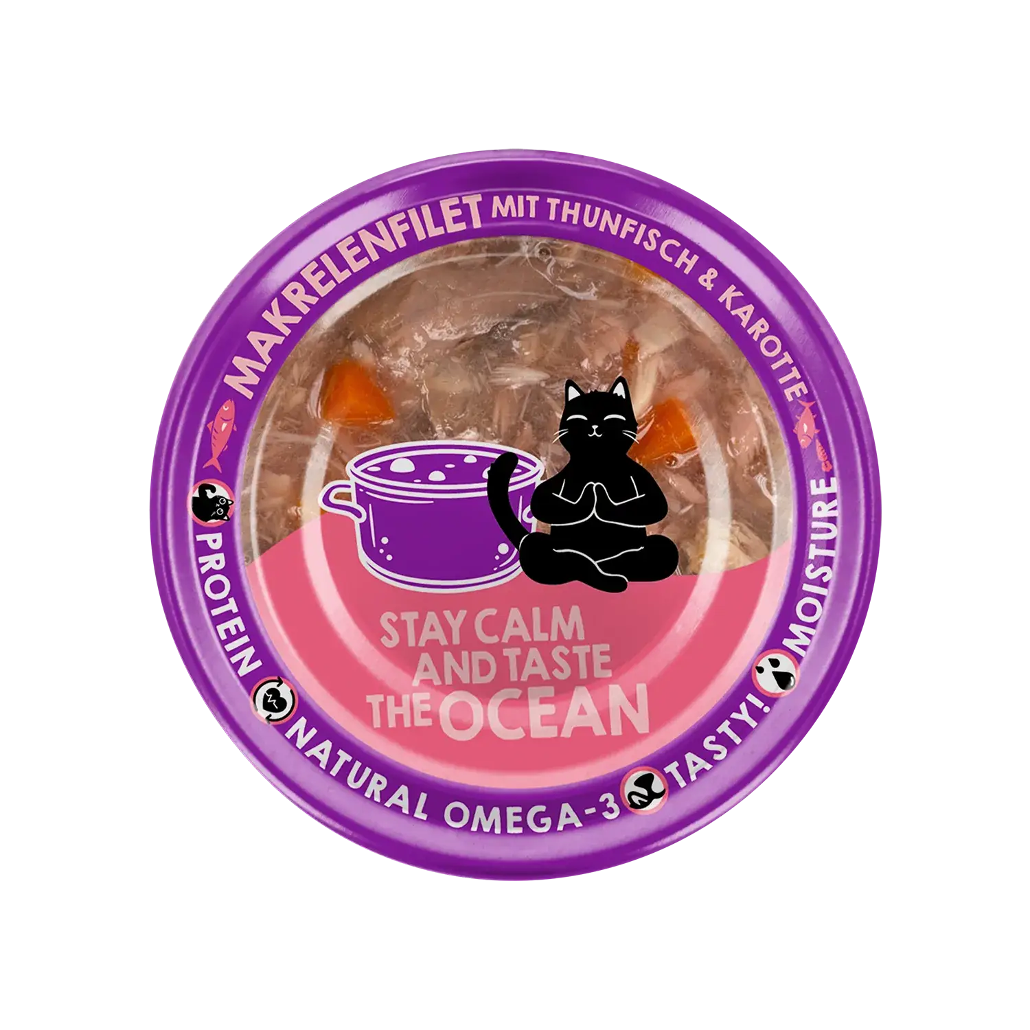 Lucky Lou® EXTRA FOOD Makrelenfilet mit Thunfisch & Karotte in Broth 70g Dose – Bild 5
