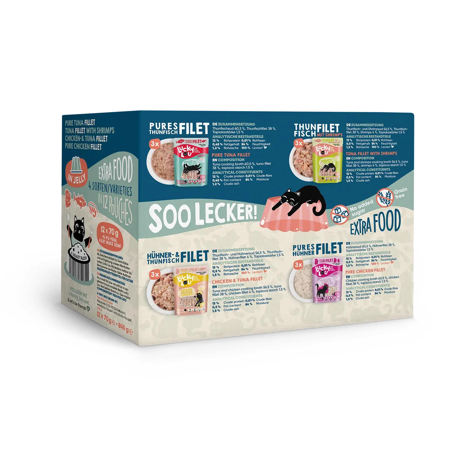 Lucky Lou® Extra Food Jelly-Mix-Box 12 x 70g Pouch – Bild 4