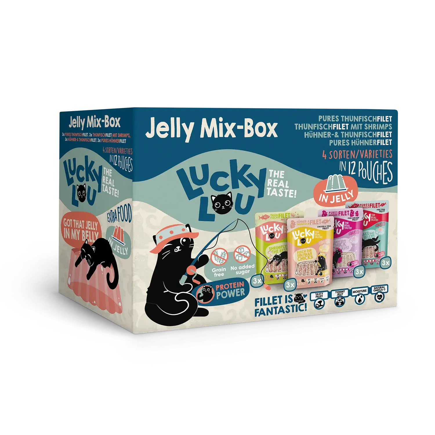 Lucky Lou® Extra Food Jelly-Mix-Box 12 x 70g Pouch