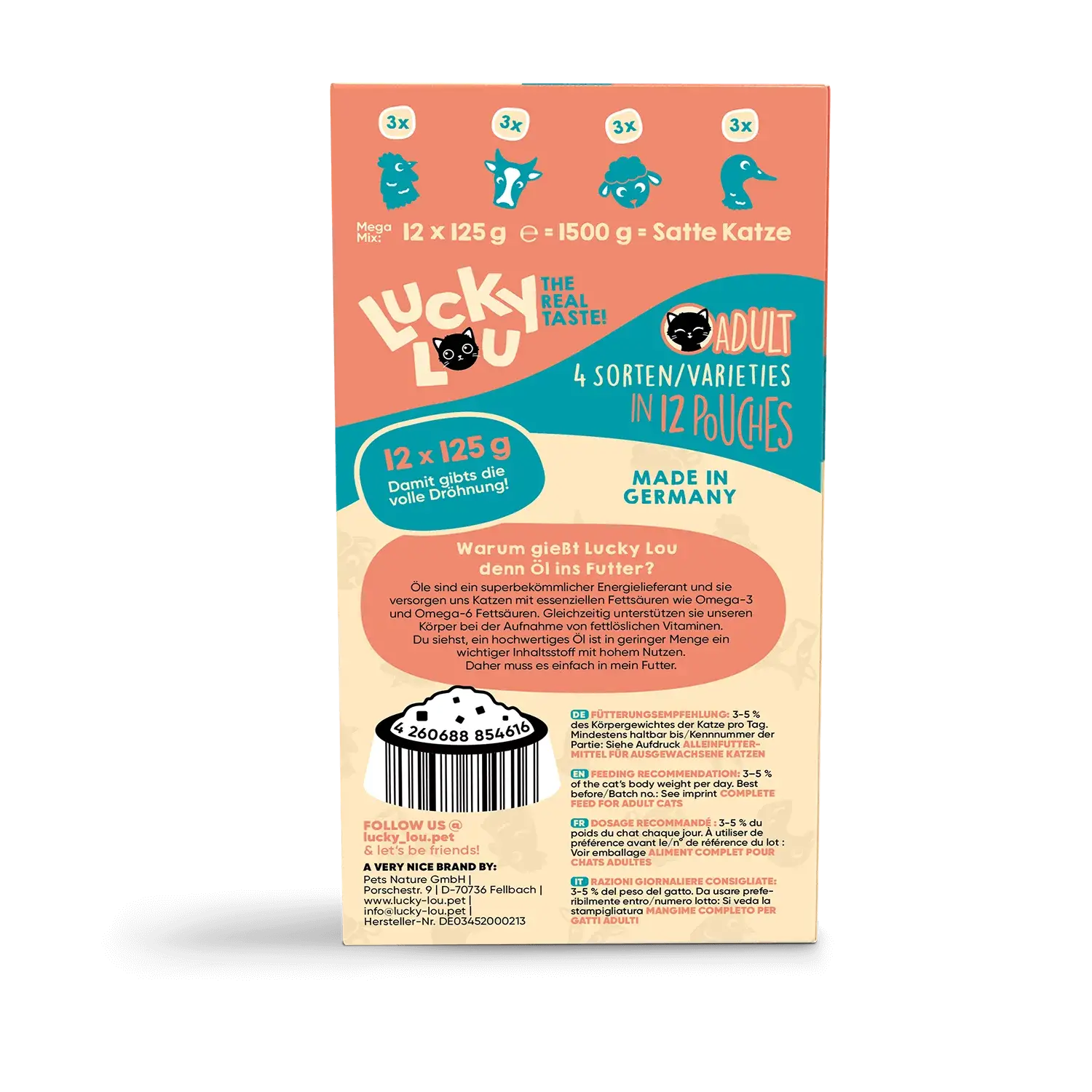 Lucky Lou® Lifestage Adult Tasty-Mix 12er-Pack 1,5kg – Bild 5