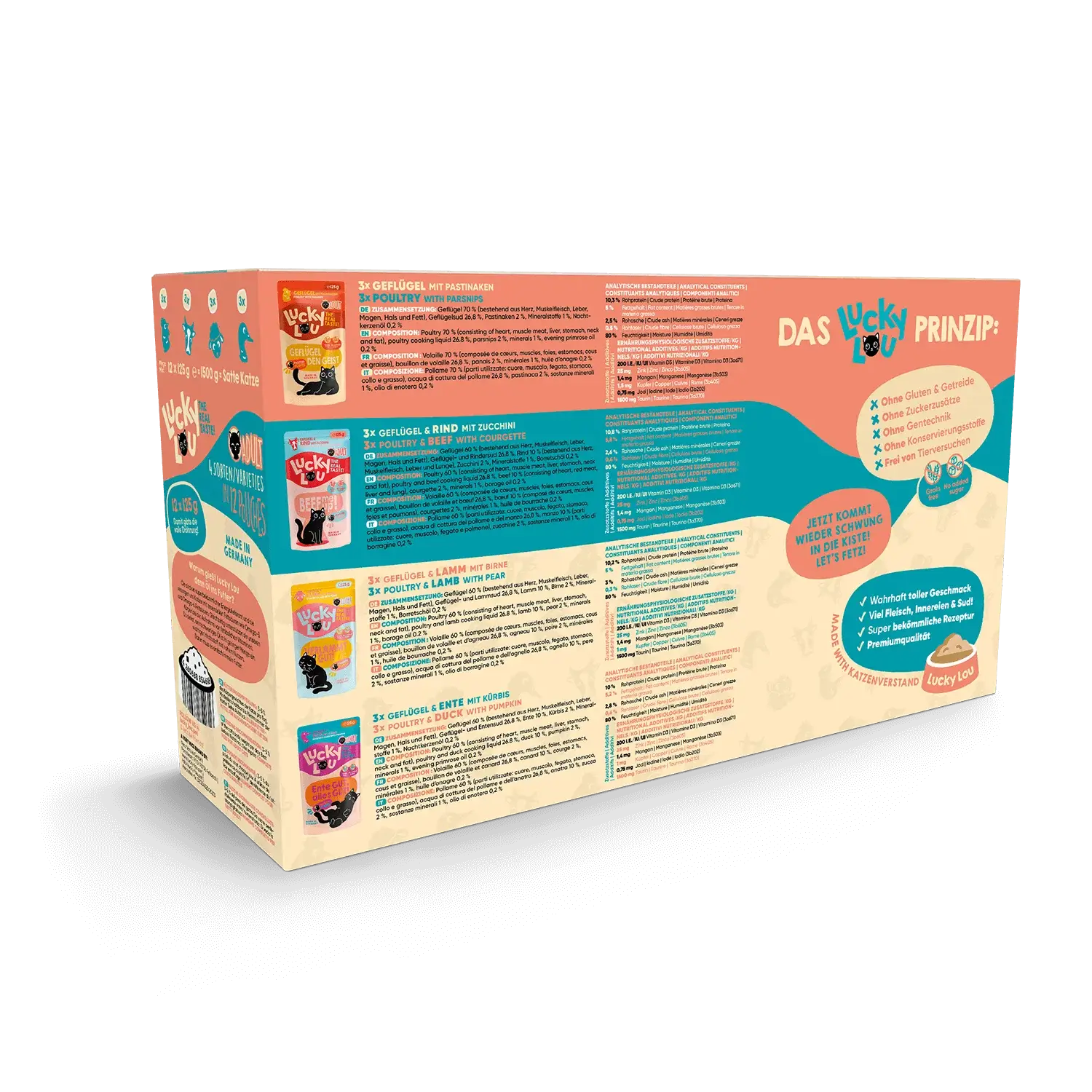 Lucky Lou® Lifestage Adult Tasty-Mix 12er-Pack 1,5kg – Bild 4