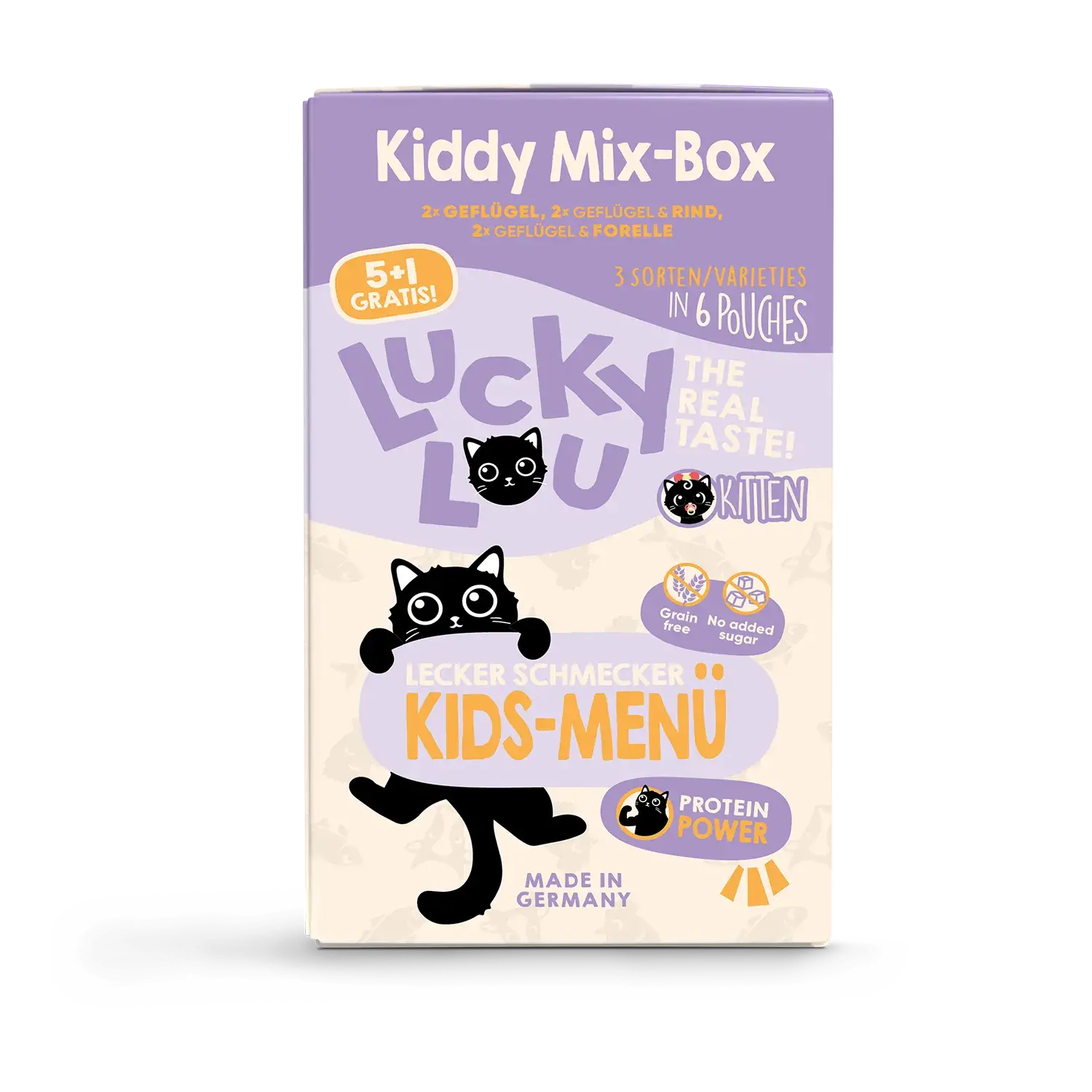 Lucky Lou® Lifestage Kitten Kiddy Mix-Box 12er-Pack 1,5kg – Bild 3