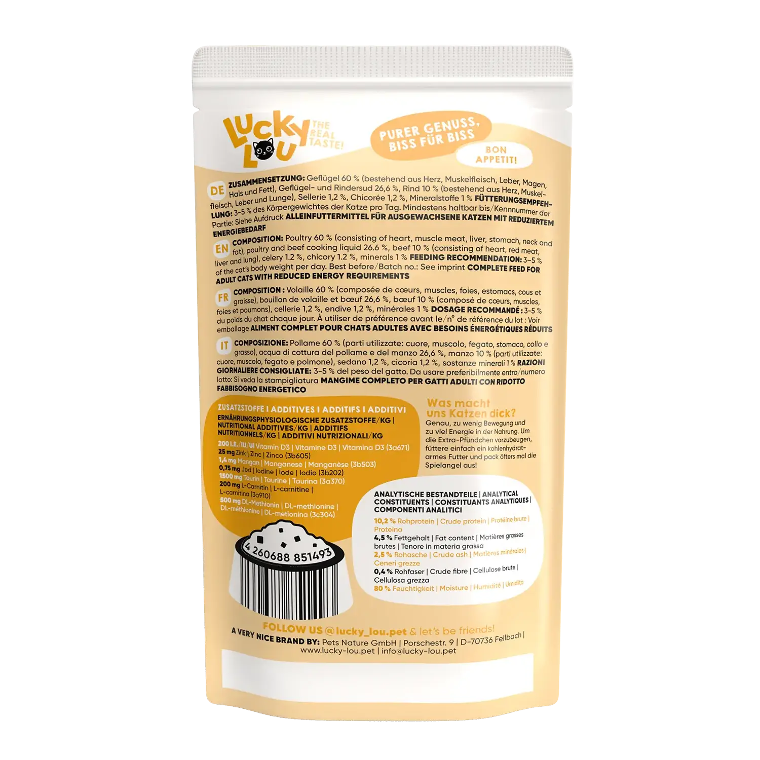 Lucky Lou® Lifestage Sterilized Geflügel & Rind 125g – Bild 3