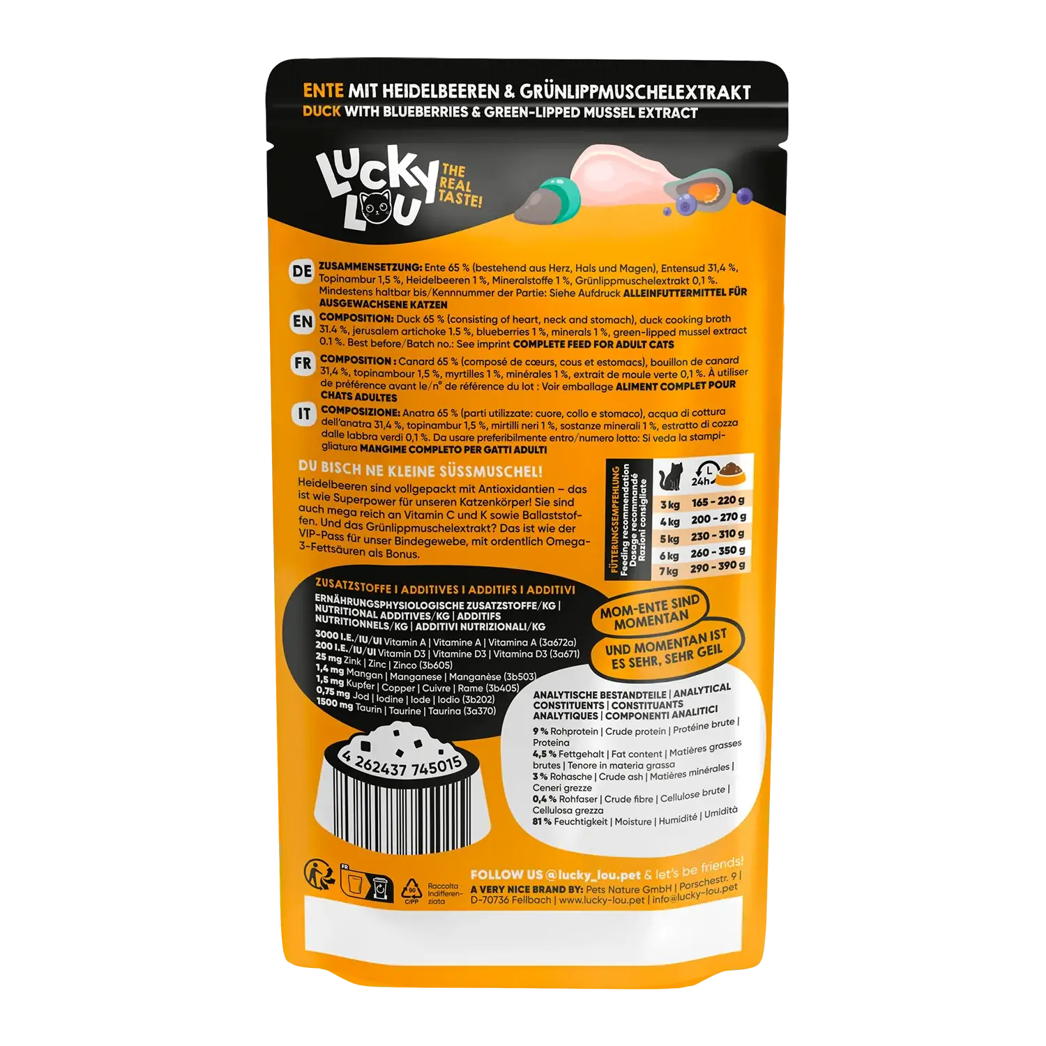 Lucky Lou® SuperMono Ente 125g Pouch/Frischebeutel – Bild 3