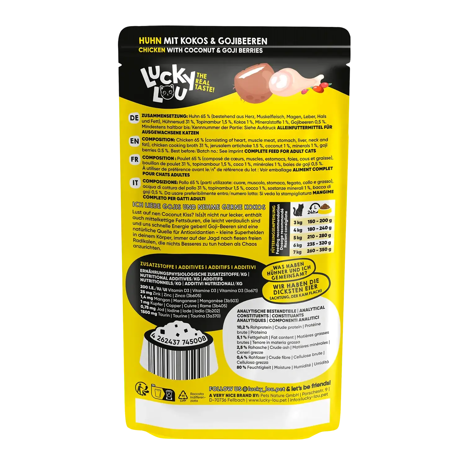 Lucky Lou® SuperMono Huhn 125g Pouch/Frischebeutel – Bild 3