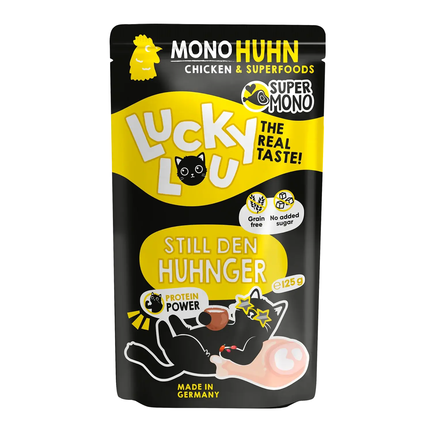 Lucky Lou® SuperMono Huhn 125g Pouch/Frischebeutel