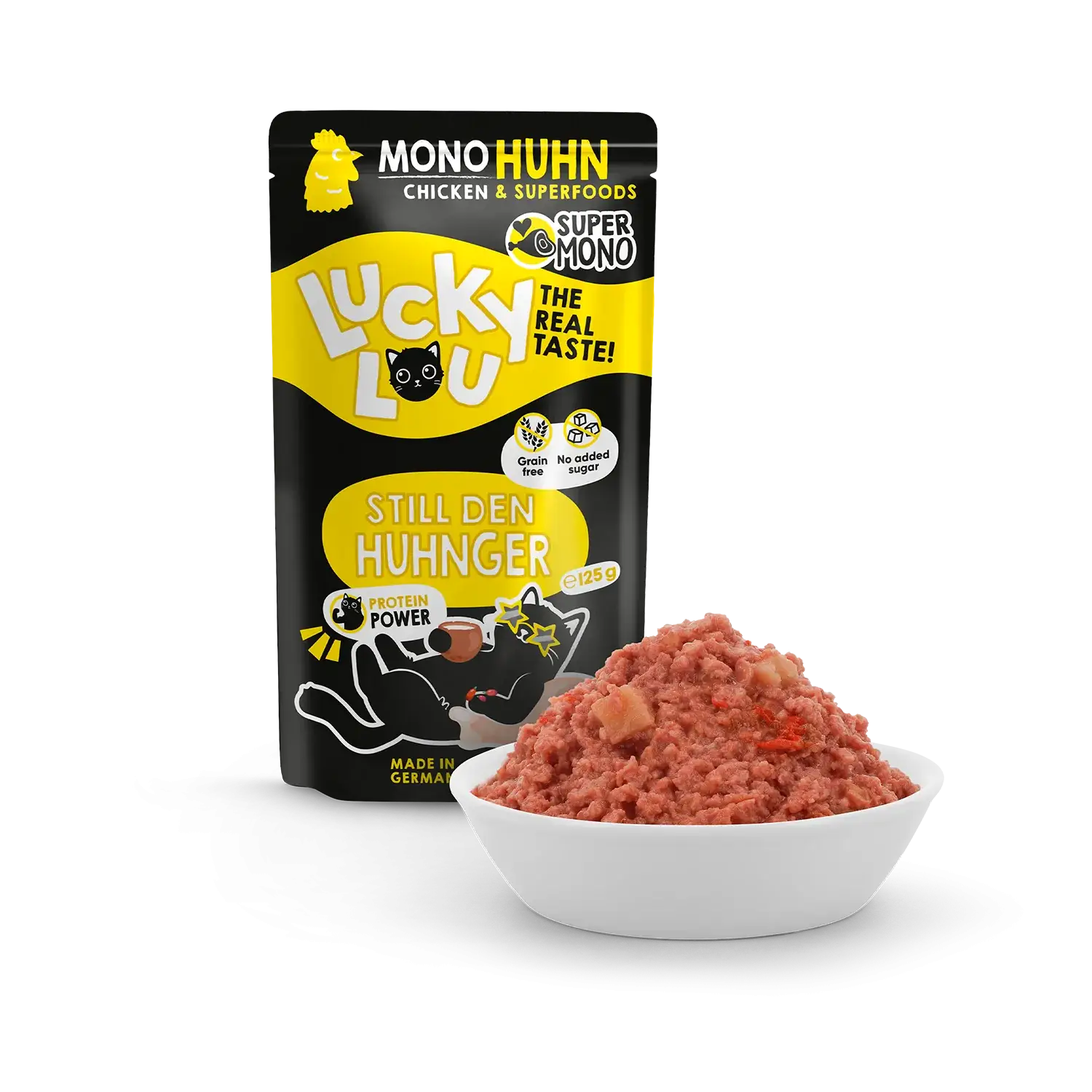 Lucky Lou® SuperMono Huhn 125g Pouch/Frischebeutel – Bild 2