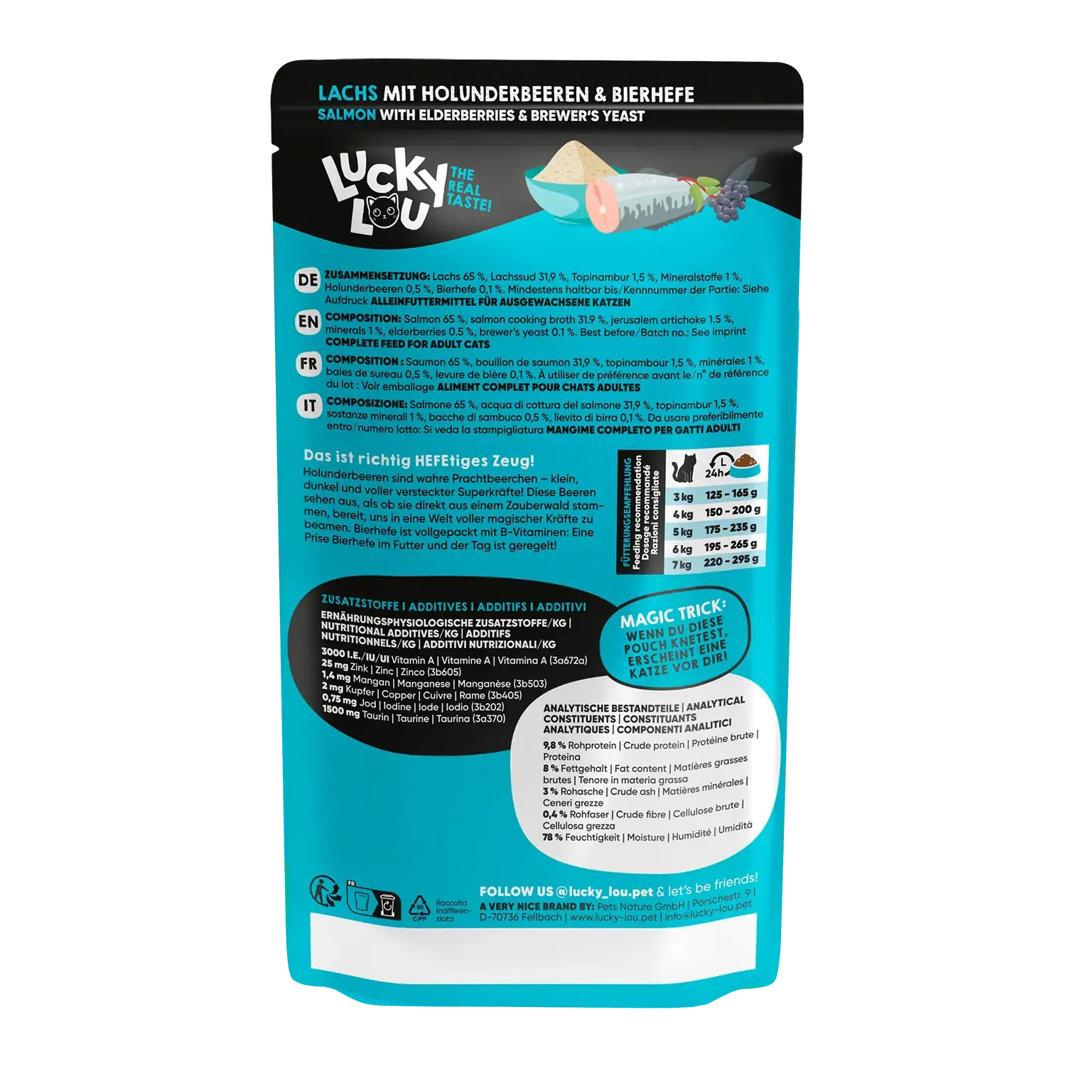 Lucky Lou® SuperMono Lachs 125g Pouch/Frischebeutel – Bild 2