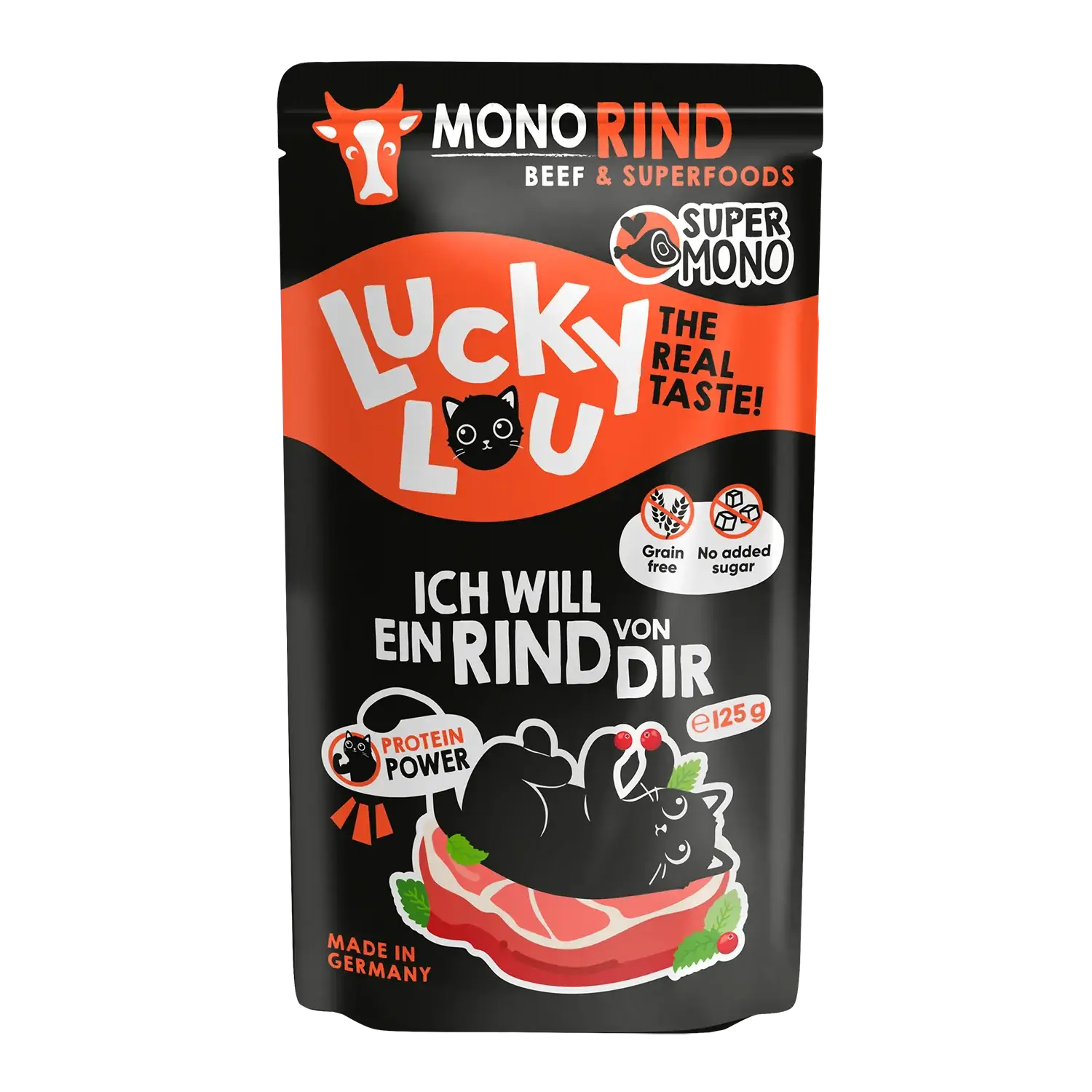Lucky Lou® SuperMono Rind 125g Pouch/Frischebeutel
