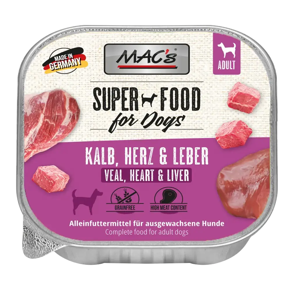 MAC's Dog Schale Kalb, Herz & Leber 150g