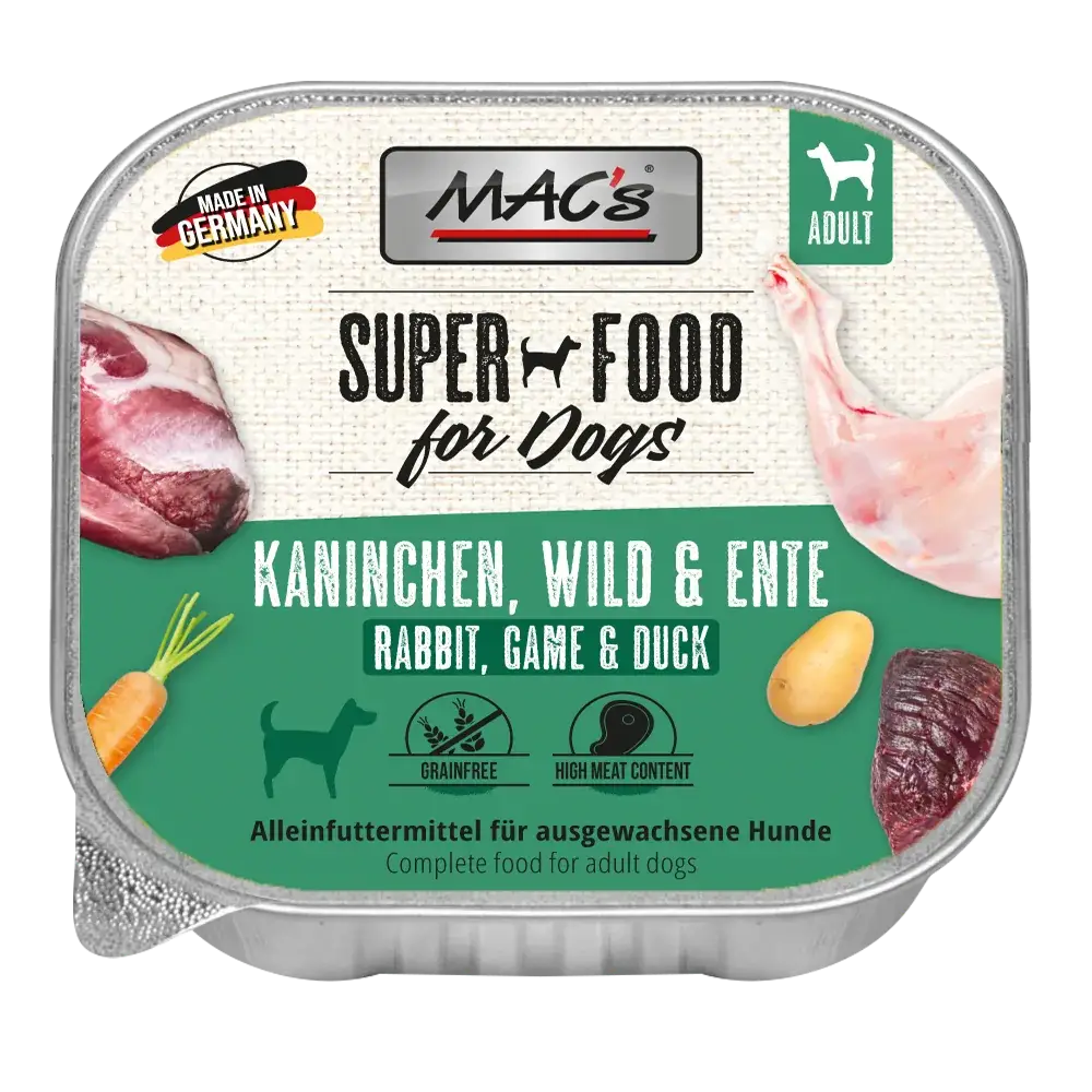 MAC's Dog Schale Kaninchen, Wild & Ente 150g