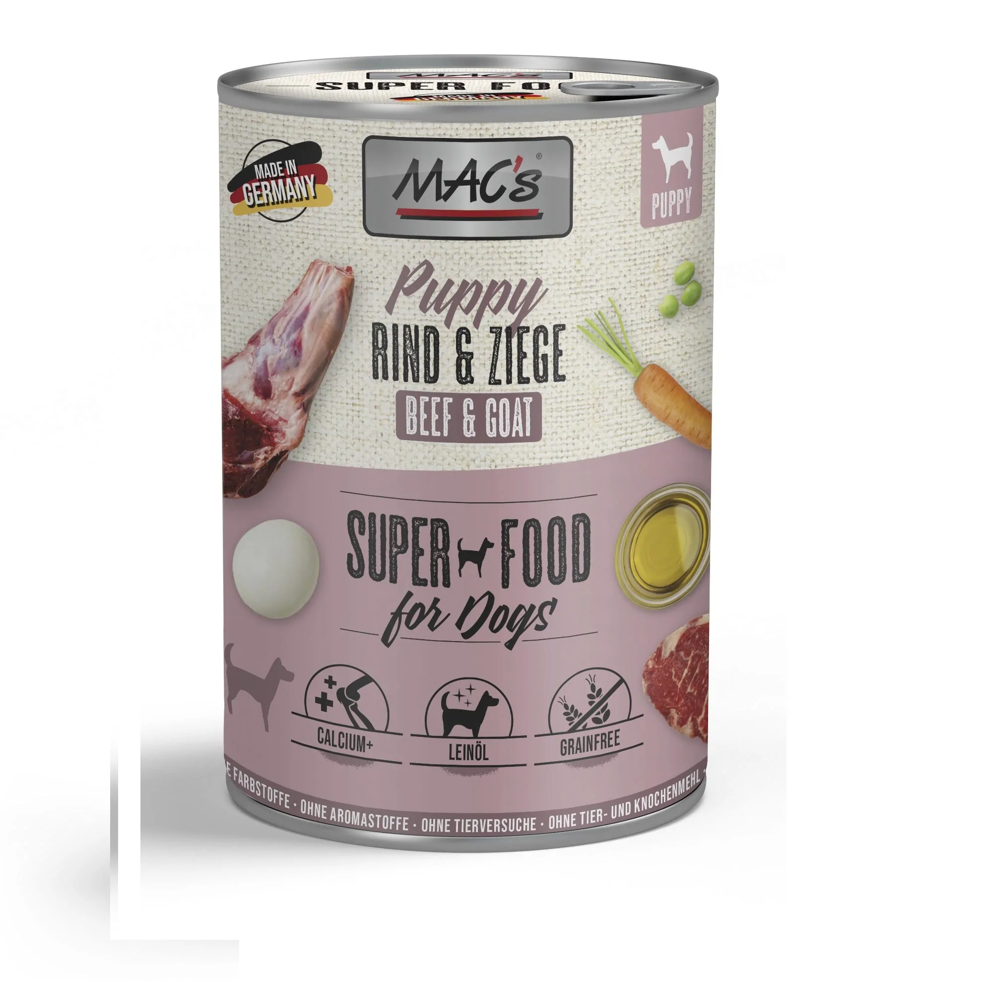 Mac's Puppy Rind & Ziege 400g - Dose