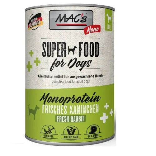 Mac´s - Dog Super Food Monoprotein Frisches Kaninchen