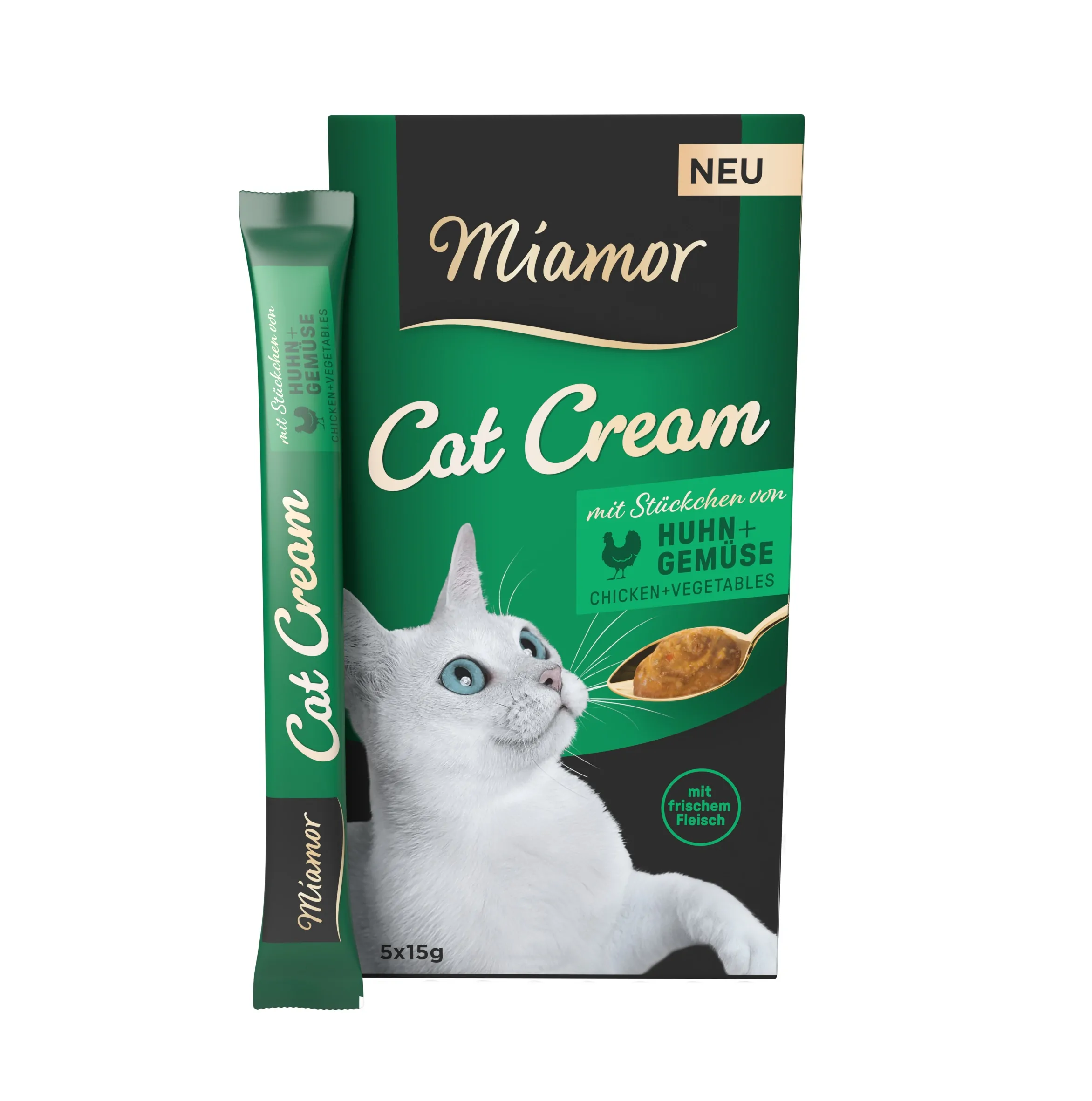 Miamor Cat Snack Cream Huhn & Gemüse 5 x15g Portionsbeutel / 75g