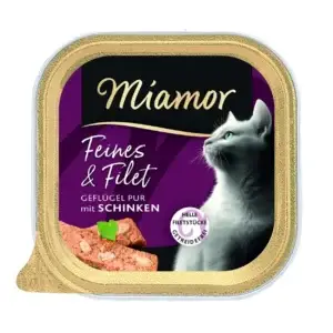 Miamor Feines & Filet - Geflügel Pur & Schinken 100g