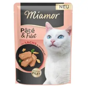 Miamor Pate + Filet mit Lachs 85g