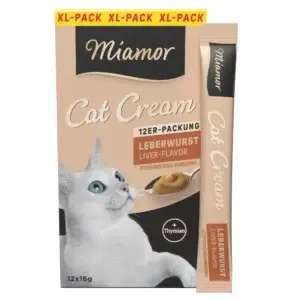Miamor Snack Cream Leberwurst-Cream XL-Pack 12x16g
