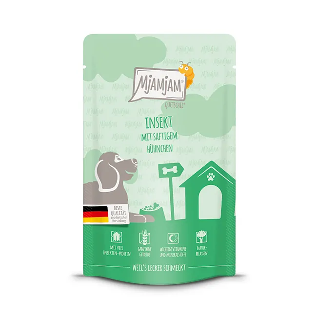 Mjamjam Dog - Quetschie - Insekt mit saftigem Hühnchen 125g