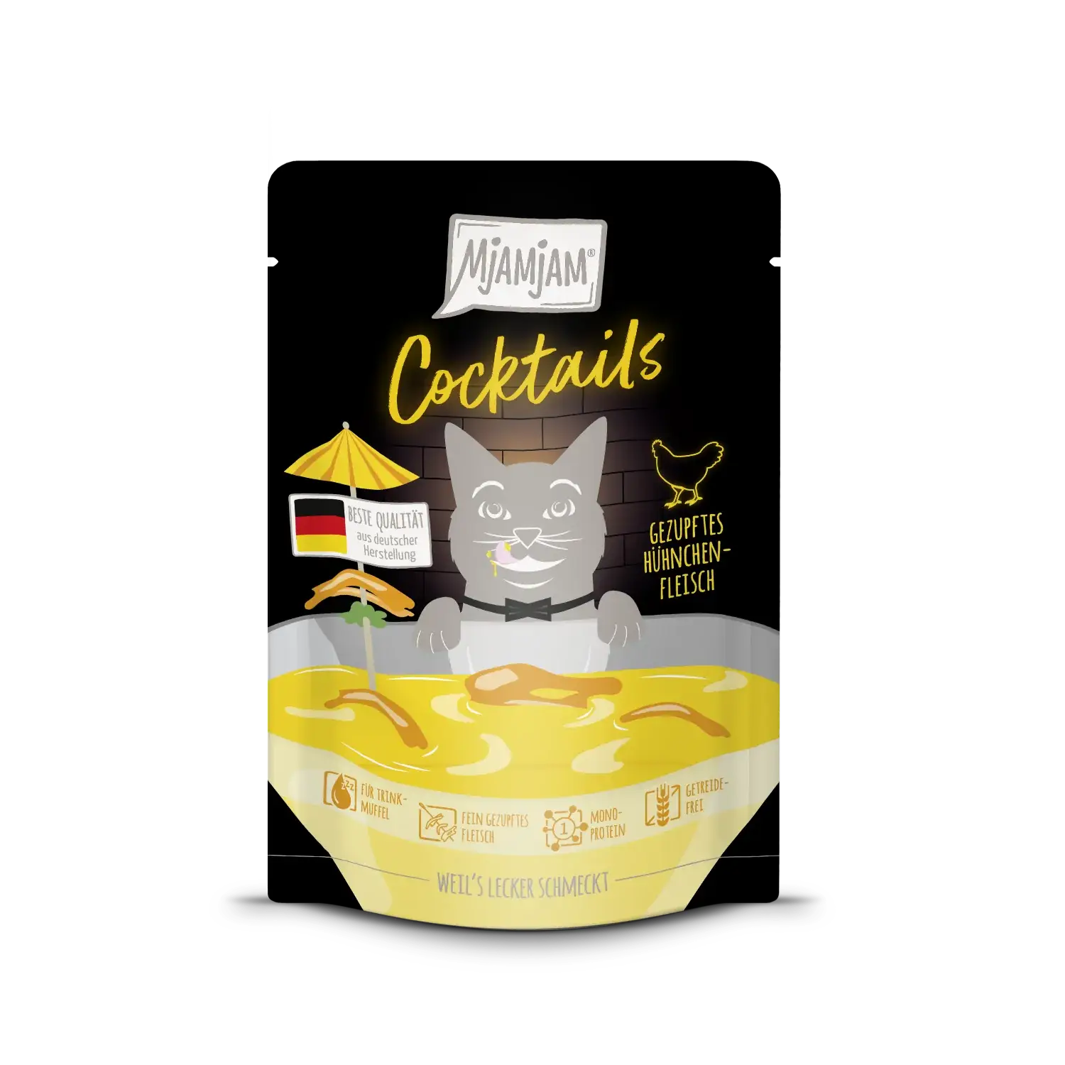 Mjamjam - Cocktail - gezupftes Hühnchenfleisch 40g