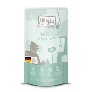 Mjamjam - Quetschie Kitten gute Pute mit Lachsöl - 125g
