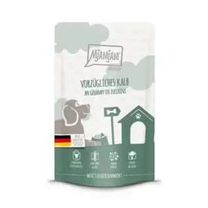 Mjamjam - Quetschie - vorzügliches Kalb an gedämpfter Zucchini 125g
