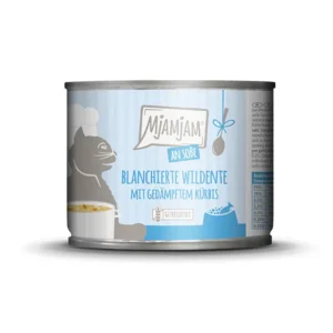 Mjamjam - blanchierte Wildente mit gedämpftem Kürbis an Soße - Dose