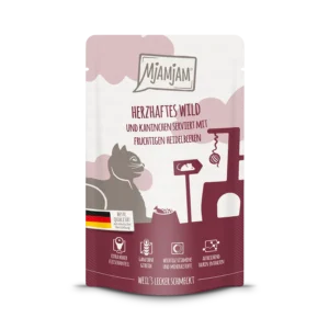 Mjamjam - Quetschie herzhaftes Wild & Kaninchen an fruchtigen Heidelbeeren - 125g