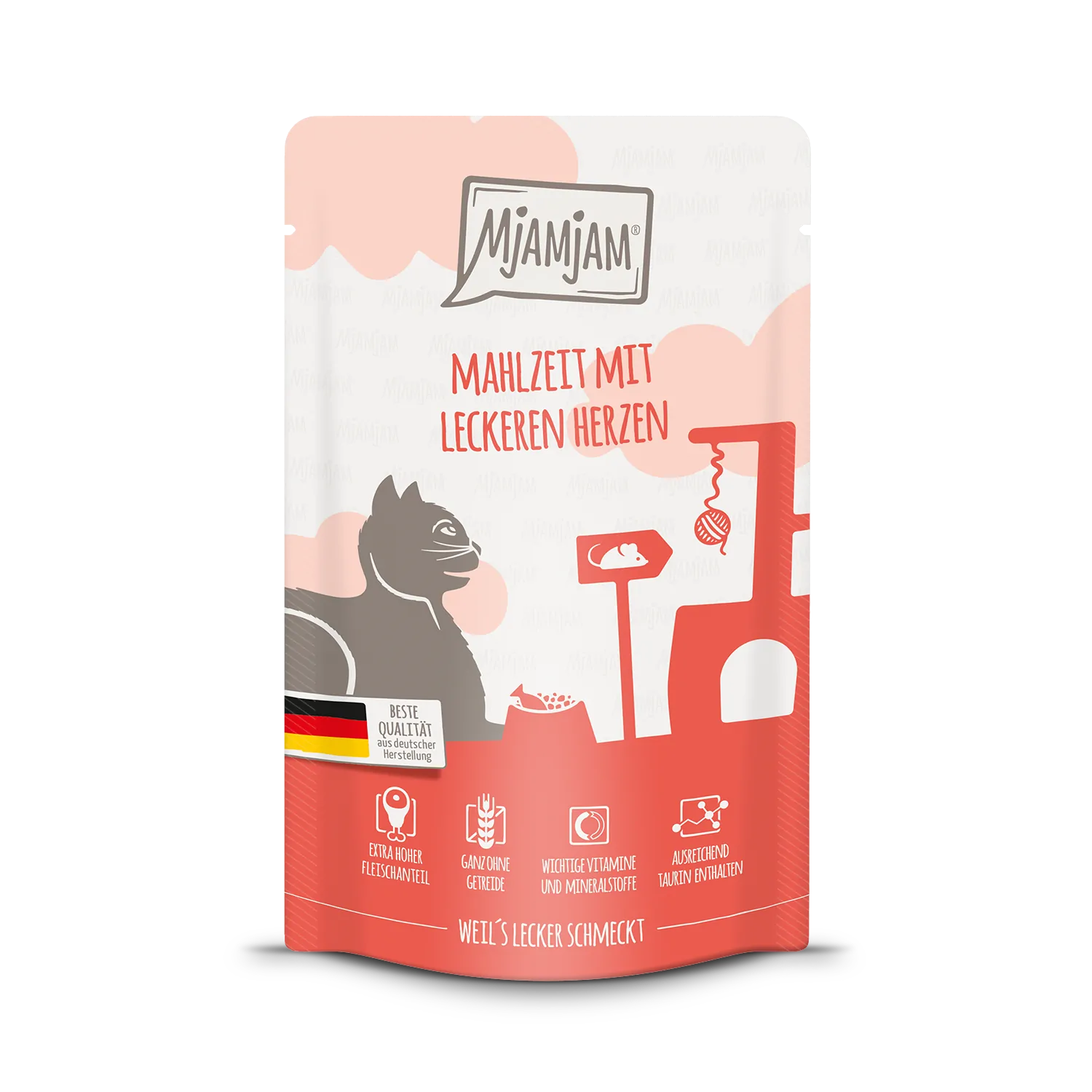 Mjamjam - Quetschie Mahlzeit mit leckeren Herzen