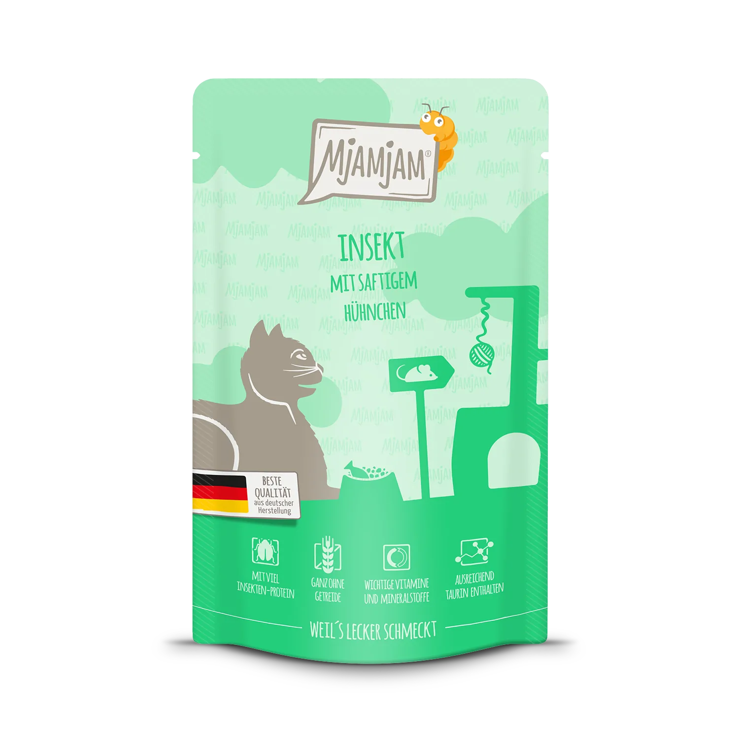 Mjamjam - Quetschie Insekt mit saftigem Hühnchen 125g
