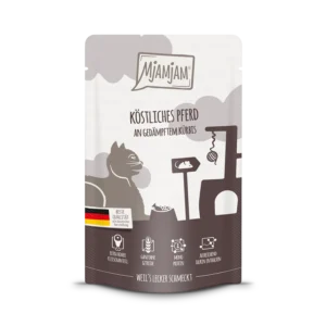 Mjamjam - Quetschie köstliches Pferd an gedämpftem Kürbis