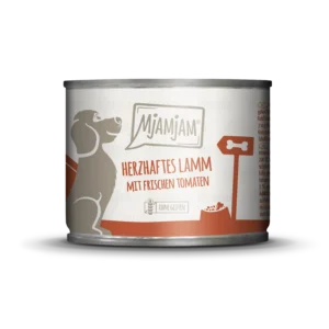Mjamjam Dog - herzhaftes Lamm an gekochtem Reis mit frischen Tomaten - 200g