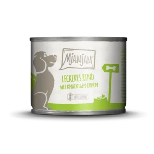 Mjamjam Dog - leckeres Rind an gekochten Kartoffeln mit knackigen Erbsen - 200g