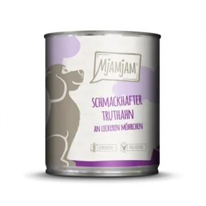 Mjamjam Dog - schmackhafter Truthahn an leckeren Möhrchen - 800g