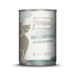 Mjamjam Dog - vorzügliches Kalb an gedämpfter Zucchini - 400g