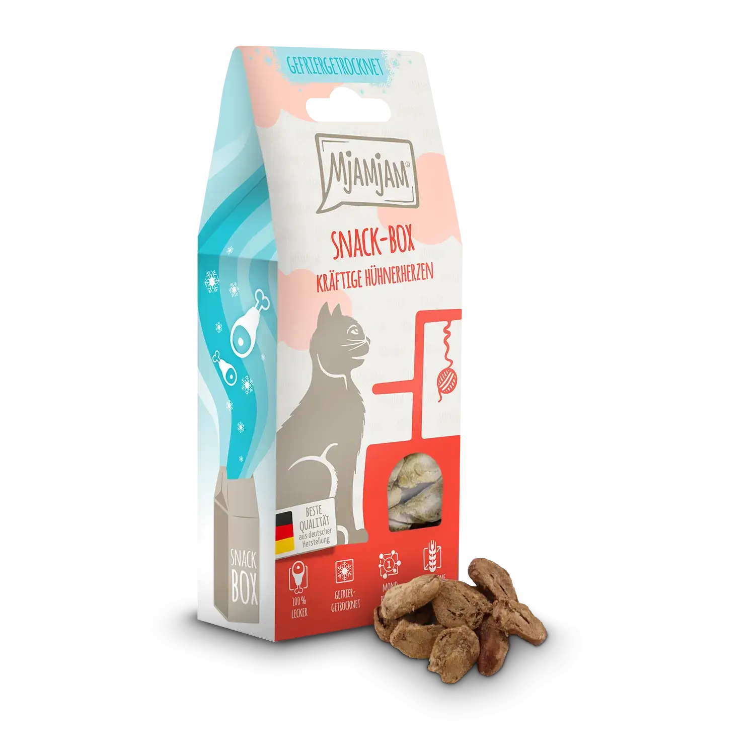 Mjamjam - Snack Box - kräftige Hühnerherzen 35g