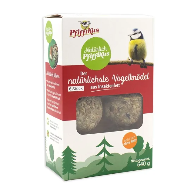 Natürlich Pfiffikus Vogelknödel mit Insektenfett ohne Netz
