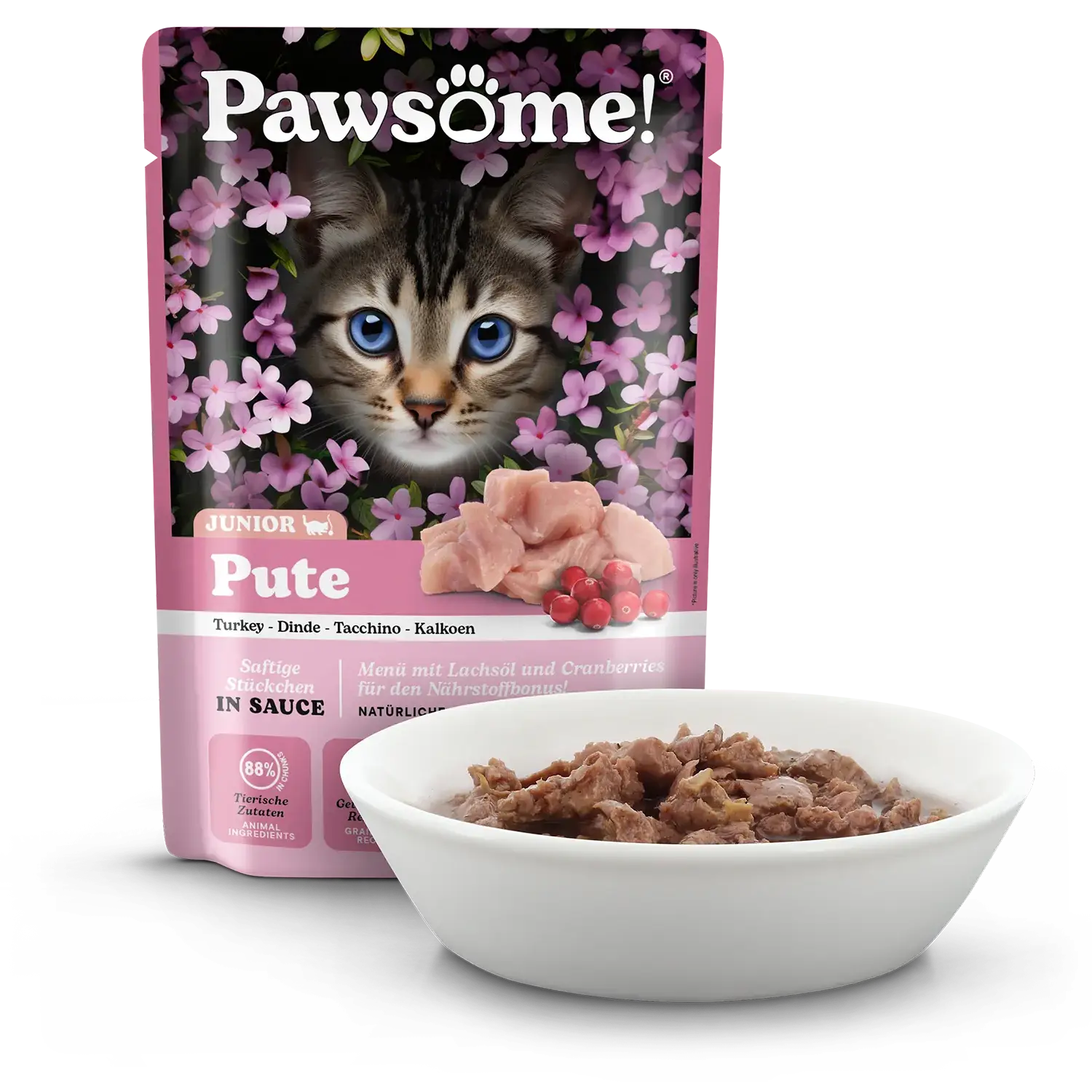 Pawsome! Kitten Pute 85g in Sauce – Bild 2