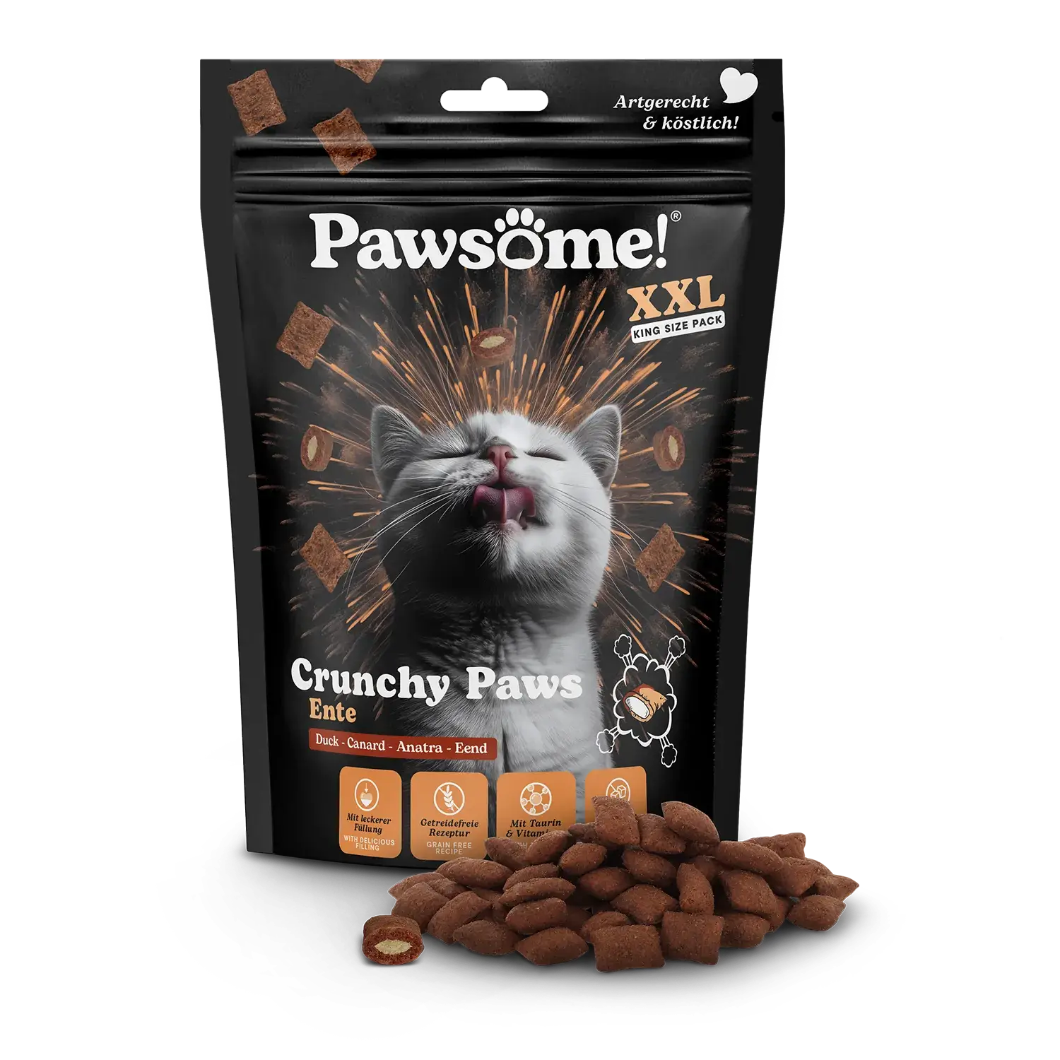 Pawsome!® Crunchy Paws Ente 150g – Bild 2