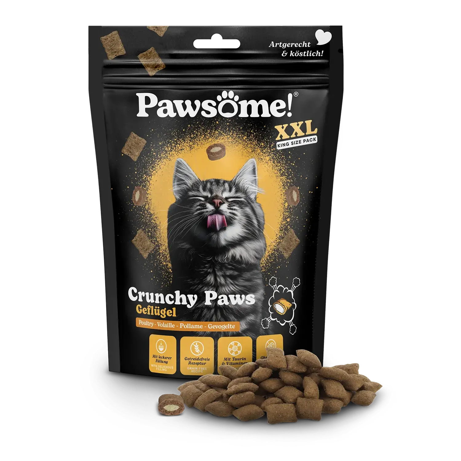 Pawsome!® Crunchy Paws Geflügel 150g – Bild 2