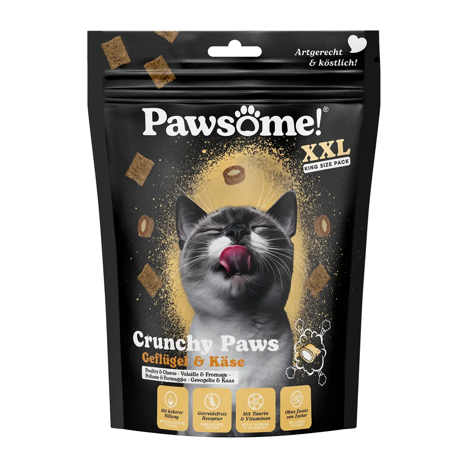 Pawsome!® Crunchy Paws Geflügel & Käse 150g