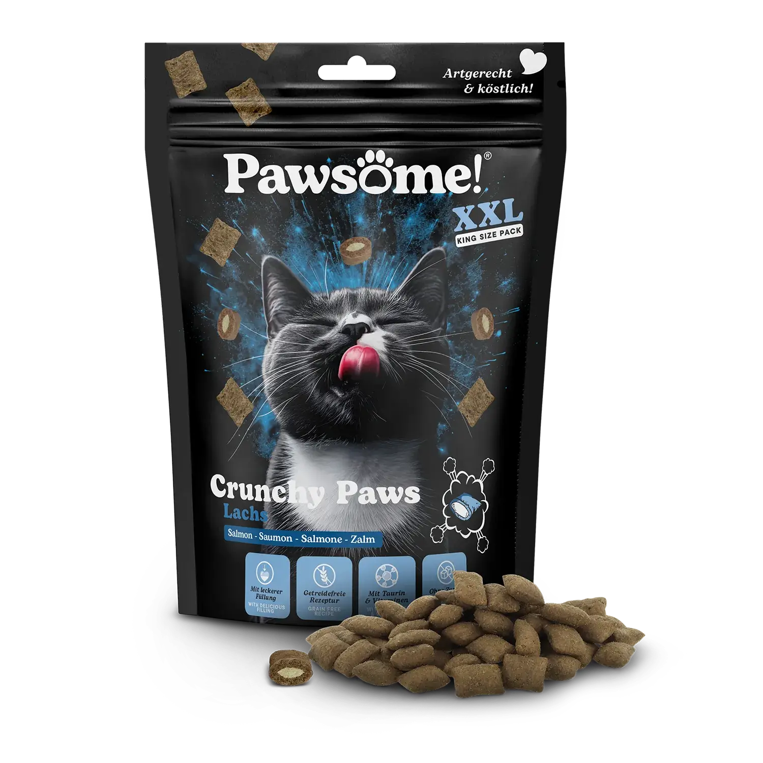 Pawsome!® Crunchy Paws Lachs 150g – Bild 2