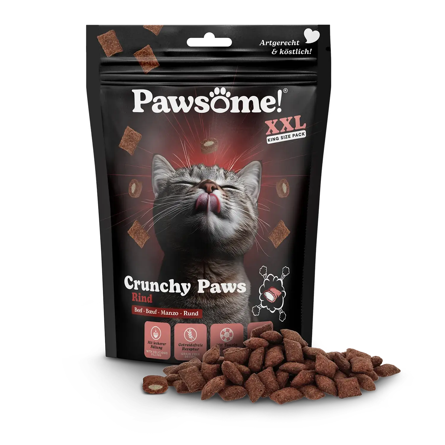 Pawsome!® Crunchy Paws Rind 150g – Bild 2