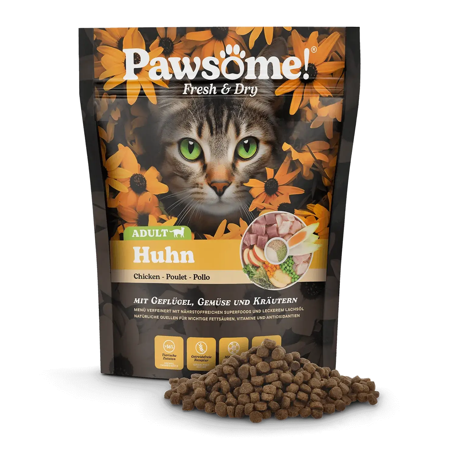 Pawsome!® Fresh & Dry Adult Huhn 750g – Bild 2