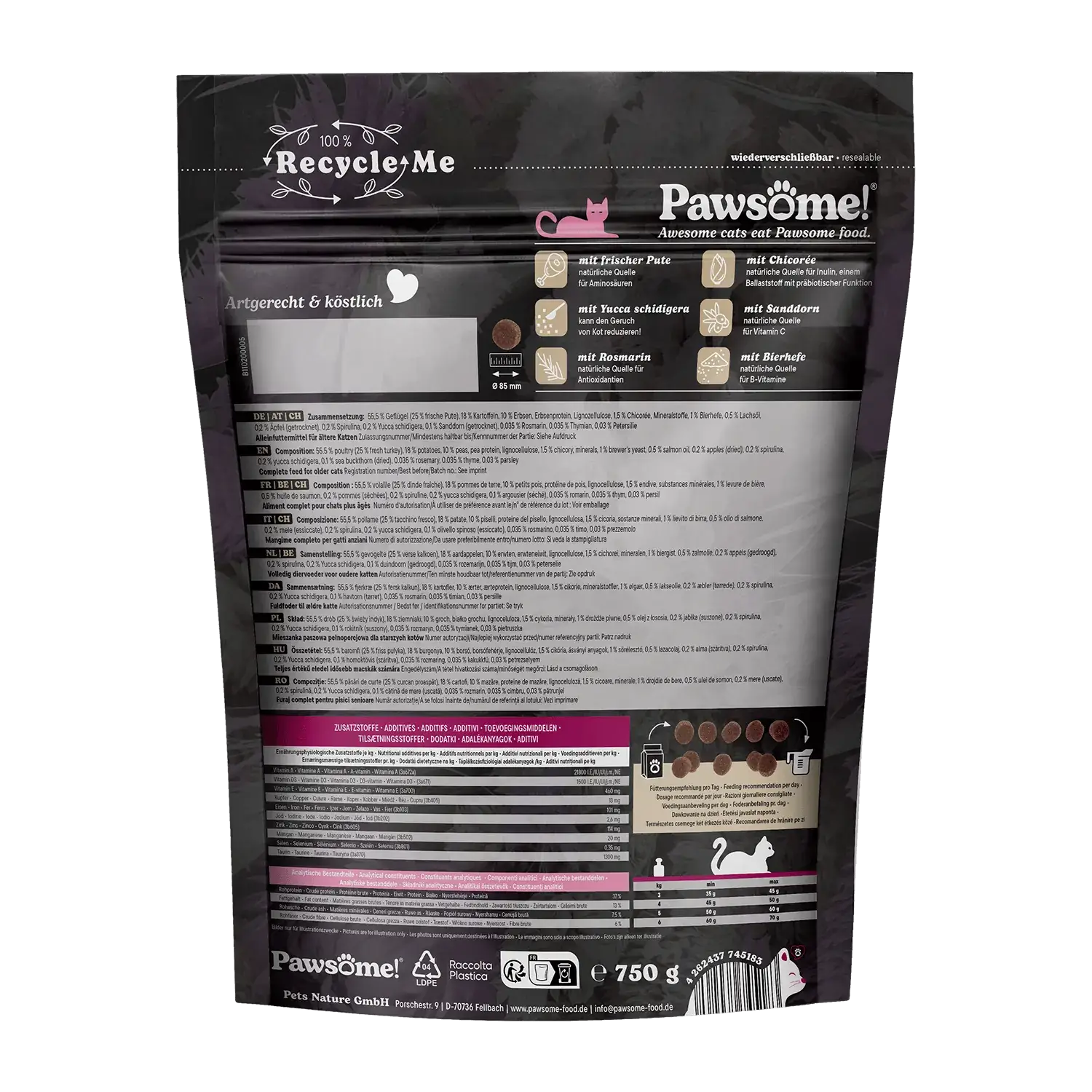 Pawsome!® Fresh & Dry Senior Pute 750g – Bild 3