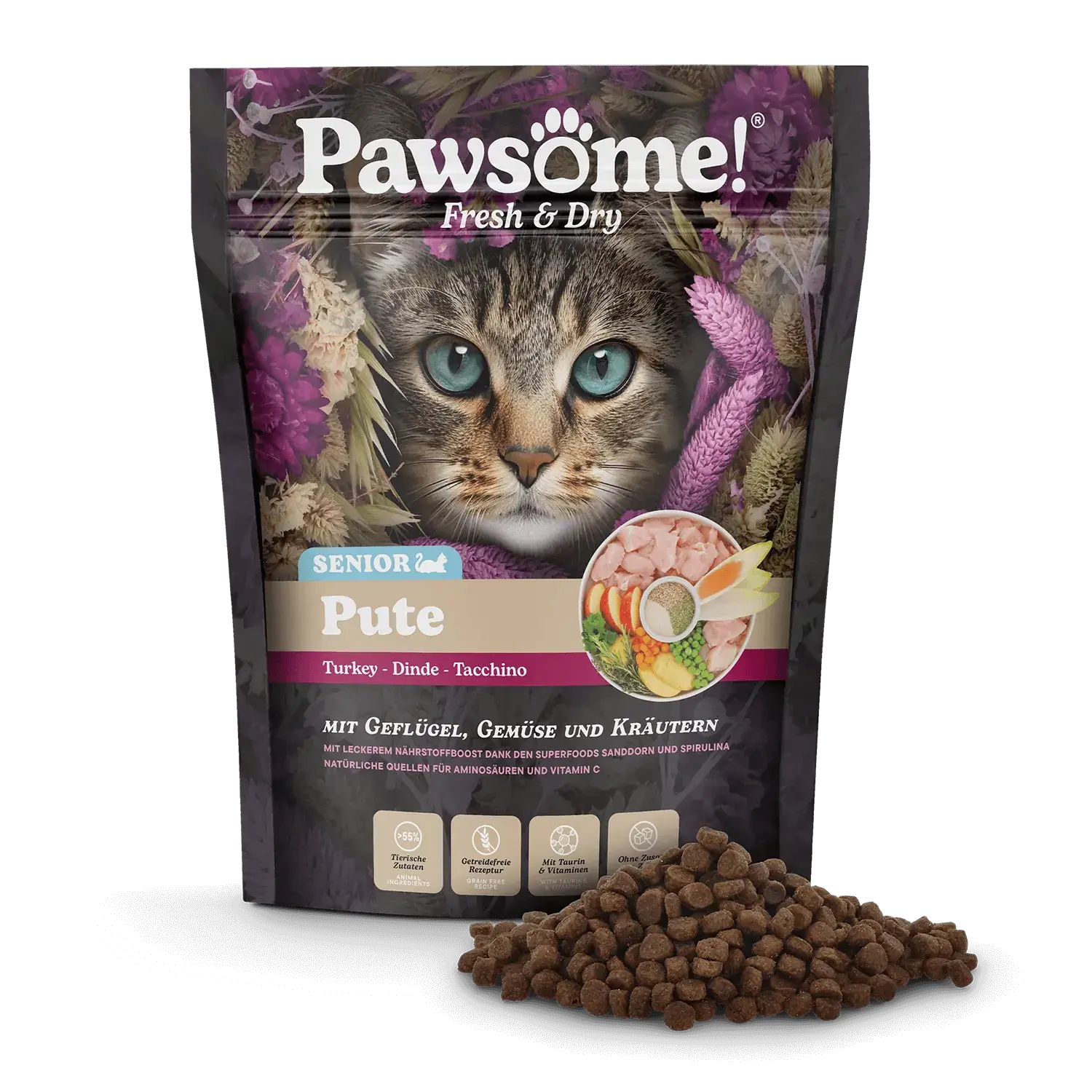 Pawsome!® Fresh & Dry Senior Pute 750g – Bild 2