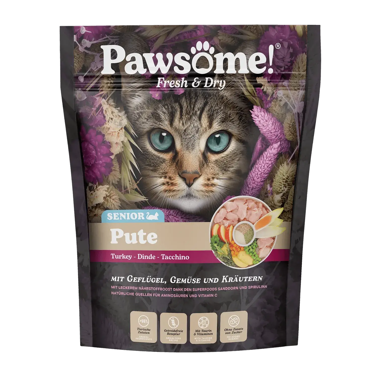 Pawsome!® Fresh & Dry Senior Pute 750g